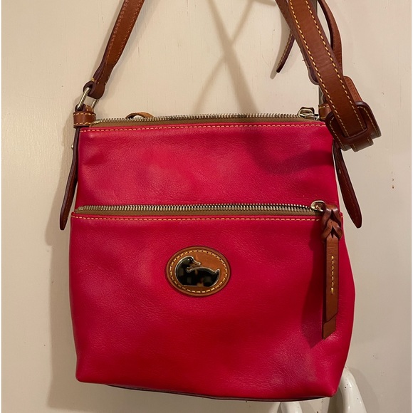 Dooney & Bourke Bags Dooney Bourke Red Leather Crossbody Messenger